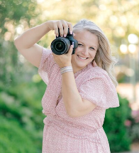 a woman clicking photo